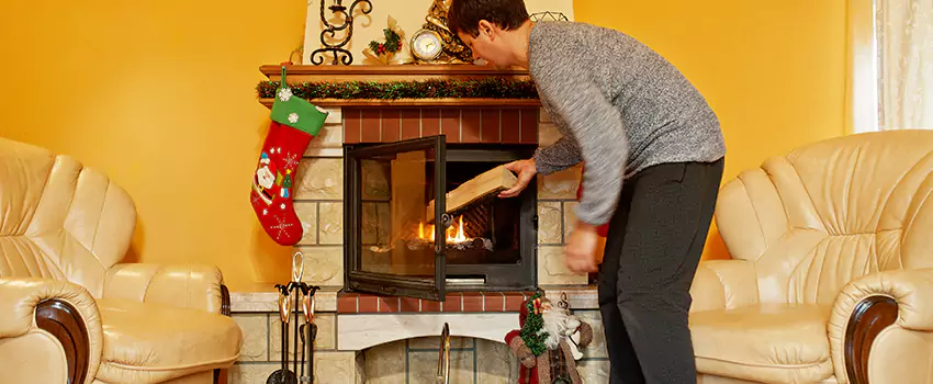 Rusted Metal Fireplace Restoration in Vacaville, California